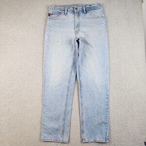 VTG Union Line Jeans Mens 34x32 Light Wash Relaxed Fit Tapered Workwear USA Made